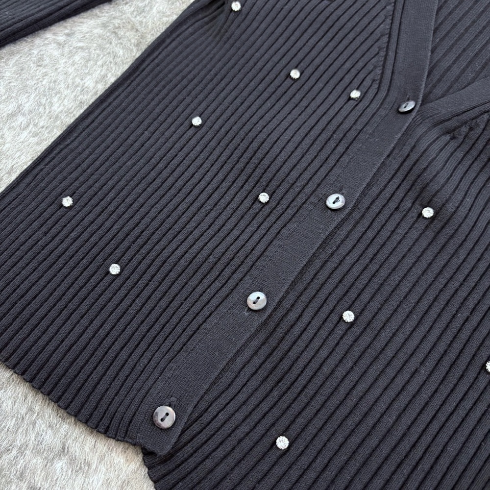 H&M Ribbed Rhinestone Cardigan - Picture 7 of 12